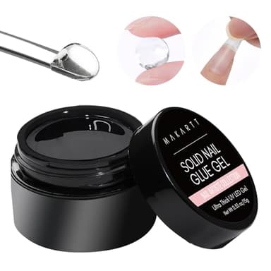 Makartt Fester Nagelkleber für Acryl Nagelspitzen 3D Gel for Nail Klebegel UV-Härtung zum Aufpressen von Nägeln, Kunstnägeln, einfach zum Selbermachen zu Hause, Salon, Valentinstagsgeschenk,15 ml
