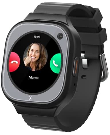 XPLORA X6 Pro - wasserdichte Telefon Uhr für Kinder (eSIM Variante) 4G, Anrufe, Nachrichten, Schulmodus, SOS-Funktion, GPS, Kamera, Schrittzähler - inkl kostenlosem Tarif-Vertrag für 3 Mon. (SCHWARZ)