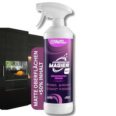 KÜCHEN-FRONTEN MAGIER MATT Küchen-Reiniger 750 ml | Professioneller Spezialreiniger für matte Küchenfronten, streifen- und schlierenfreie Oberflächen | Anti-Fingerprint