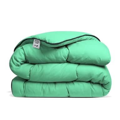 Avenue – Waschbare Bettdecke ohne Bezug – Einzelbettdecke 140 x 200 cm – Antiallergisch – Wolkenweich – Grün – Ganzjahresdecke – Waschbar bei 60 °C