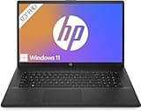 HP Laptop mit 17,3" FHD Display, AMD Ryzen 5 7520U, 8GB DDR5 RAM, 512 GB SSD, AMD Radeon-Grafik, Windows 11, QWERTZ, Schwarz inkl. 25 GB Dropbox-Speicher für 12 Monate