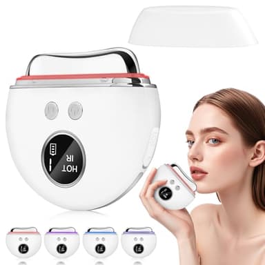 EMS Gua Sha,KIMTAR Gesichtsmassagegerät Guasha Elektrisch LED Blau, Lila & Rotlicht Therapie, EMS Gerät Gesicht