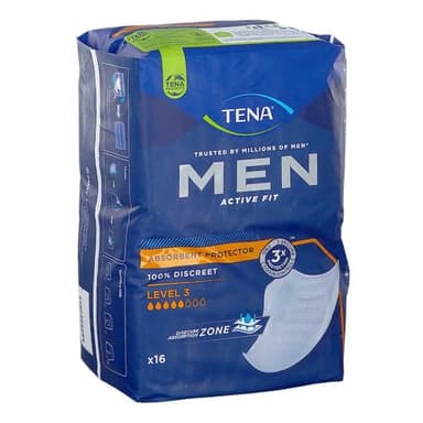 TENA MEN Level 3 - Standard (Basis-Variante) - 16 Stück, Inkontinenzeinlage für Männer