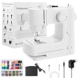 OKYUK Nähmaschine, Heimnähmaschine für Anfänger, elektrische 12-Stich-Nähmaschine, tragbare elektrische Mini-Nähmaschine, 2-Gang-Multifunktionsnähmaschine für Kleidung, Vorhänge