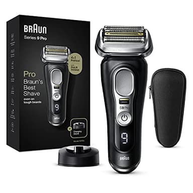 Braun Series 9 Pro Premium Rasierer Herren, Scherkopf, Elektrorasierer & Trimmer, 60 Min. Akkulaufzeit, 1-, 3-, 7-Tage-Bart, 9410s, schwarz