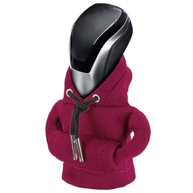 CORATED Schalthebel Hoodie, Auto Schalthebel Abdeckung, Hoodie für Schaltknauf, Lustige Hoodies Auto Schalthebel Innenraum Dekoration, Rot