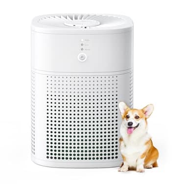 MERONTE Luftreiniger Allergiker mit Aromatherapie, Air Purifier für Raucherzimmer, Luftreiniger mit HEPA Luftfilter gegen 99,97 Prozent Schimmel Staub Pollen Tierhaare, 24dB, Weiß, 1 Pack+3 Modi