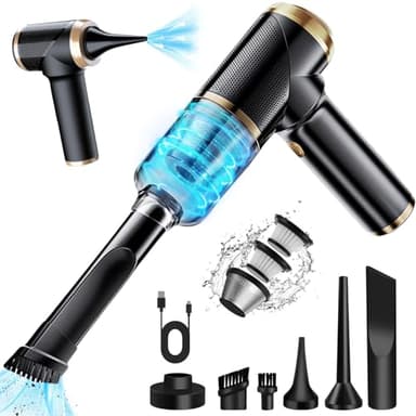 AGARELE Akku Staubsauger, Handstaubsauger mini Staubsauger kabelloser, Auto-multifunktionaler mit Bürste, Flache breite Öffnung, Leichter Handstaubsauger für Auto, Tierhaare, 6000 Pa