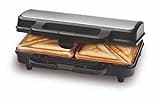 ProfiCook® Sandwichmaker | amerikanische Sandwiches | XXL-Toastscheiben | elektrischer Sandwichtoaster | extra große Sandwich-Platten (antihaftbeschichtet) | Sandwich-Maker mit 900W | PC-ST 1092