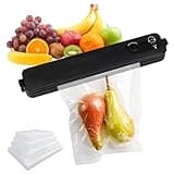 Vakuumierer Vakuumiergerät, Vakuumiergerät Mit 100 Vakuumbeuteln, Vacuum Sealer Folienschweißgerät Vakuumierer, Vacuumiergeraet Einschweissgerät Vakuum Maschine Für Trockene Und Feuchte Lebensmittel