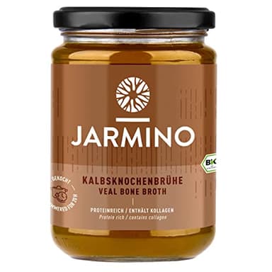 JARMINO BIO Knochenbrühe Kalb | JARMINO | Kollagen- & Proteinreiche Bone Broth (6x 350ml) | Enthält natürliches Protein, Collagen, Hyaluron & ist low carb