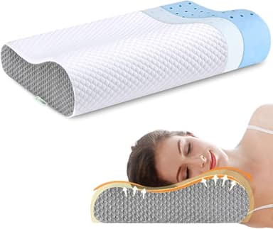Ecosafeter 2026 Neues Upgrade Hohe Dichte Memory Foam Kissen Kopfkissen - Ergonomisches Orthopädisches Schlafkissen für Nacken- und Schulterschmerzen Mit abnehmbarem Bambus Kissenbezug
