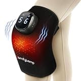 Comfytemp Kabellos Kniewärmer Massagegerät mit 15Wh Akku, 3D Heizkissen mit USB 9 Wärmestufen 5 Vibrationmoden 15min Abschaltautomatik, Kniebandage Kontrolle per Knopfdruck und App