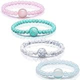 4 Stück Reisekrankheit Armbänder Anti Übelkeit Seekrankheit Armband Verstellbare Bewegung Übelkeit Bänder für Reisekrankheit Morgendliche Übelkeit Autokrankheit (Einfacher Stil)