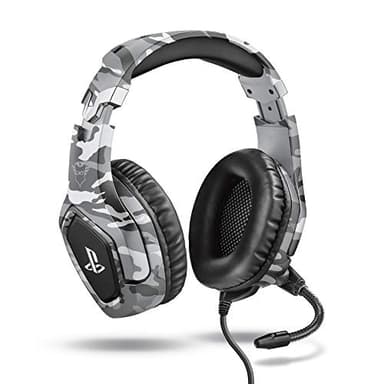 Trust Gaming Headset GXT 488 Forze-G - Offiziell Lizenziert für PlayStation - PS4 und PS5 Headset mit Klappbarem Mikrofon und Einstellbarem Kopfbügel, 3.5mm, Over-Ear Kopfhörer mit Kabel - Grau