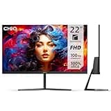 CHIQ Monitor 22 Zoll, FHD (1920 x 1080), 100 Hz, Adaptive-Sync, 100% sRGB, Bildschirm mit PC Monitor, HDMI, VGA, VESA, 22F650, 2025