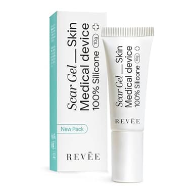 REVÉE Scar Gel 10g Narbengel für Gesicht und Körper - Narbensalbe Nach Op, Silikon Narbengel 100% Iges Medizinisches, Narbencreme Nach Op Transparentes, Geruchloses, Schneller Absorption, Scar Cream