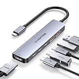 LENTION USB C Hub 10Gbps mit 4K@60Hz HDMI, 2X USB-C und 2X USB-A in USB 3.2 Gen 2x1, PD 100W, USB C Adapter für Windows PC, MacBooks, iPhone 16/15, Weitere mit Thunderbolt 3/4 Anschluss