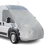 Sonnenschutz FIAT Ducato Wohnmobil |Typ 250 |Ab 2006| Wohnmobil Thermomatte 600D Oxford-Tuch, Anti-Kondensation im Winter Und Sonnenschutz Im Sommer (Grey,FIAT Ducato 2016-2023-Full)