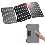 30W Solarladegerät, BigBlue Tragbares Solarpanel mit DC-Anschlüssen, PD24W USB-C/USB-A Anschlüssen, IP68, Kompatibel mit Handy, Samsung, Tablette, kleinem Powerstation