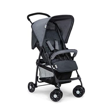 hauck Buggy Sport, Charcoal/Stone - Federleichter Reisebuggy 5,9 kg - mit Liegefunktion für Kinder ab Geburt bis 15 kg - Klein Zusammenklappbar, Großer Einkaufskorb bis 3 kg