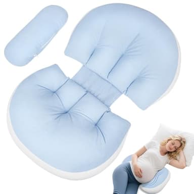 Omtofo Schwangerschaftskissen, Zum Schlafen Gegen Rückenschmerzen, Pregnancy Pillow Einstellbar for Women and Side Sleepers, Schlafhimmel Schwangerschaftskissen Für Rücken, Hüfte, Beine