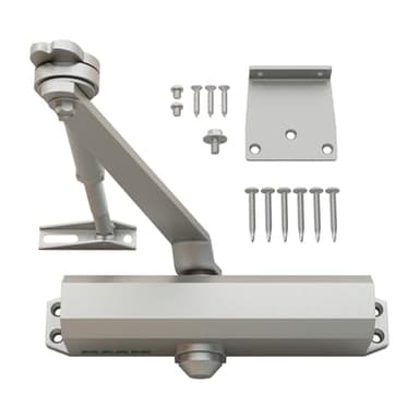 MARIE Türschließer Automatischer mit Feststellfunktion, Obentürschließer Hydraulischer EN1-EN6 stufenlos einstellbar für Innentür & Außentür, Kommerziell & Residential 15-150kg, 750~1400mm (Silber)