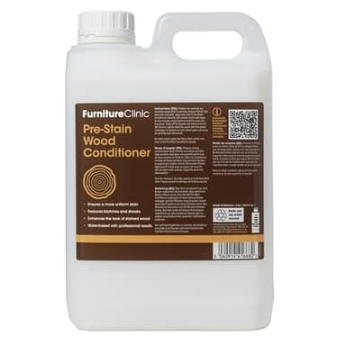Furniture Clinic Grundierung für Holz – Holz-Imprägniergrund auf Wasserbasis für den Innen- und Außenbereich – farblos, geruchsarm und ungiftig – vor dem Beizen von verwenden 2.5L