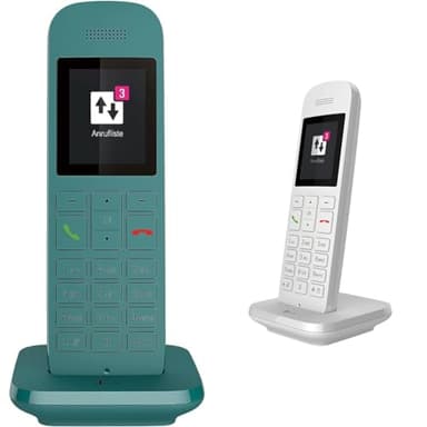 Telekom Speedphone 12 Petrol & Speedphone 12 Weiß Kabelloses Telefon, Eco-Mode, Strahlungsarm BRANDNEU
