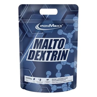 IronMaxx Maltodextrin Weight Gainer zum Zunehmen 2000g, Geschmacksneutral - Mit 230kcal & 58g Kohlenhydrate pro Portion, Mass Gainer für Kraftsportler mit 100% reinem Maltodextrin