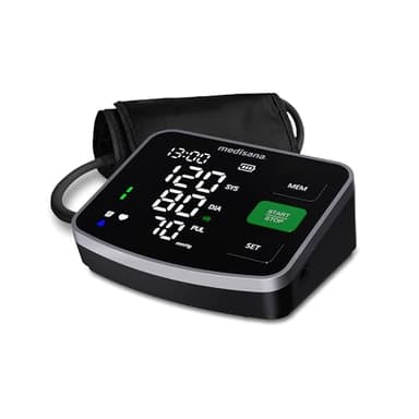 medisana BU 520 Oberarm-Blutdruckmessgerät, XXL Blutdruckmanschette, Messgerät mit Ampel-Farbskala, Blutdruck- und Pulsmesser mit Anzeige von unregelmäßigem Herzschlag und Speicherfunktion
