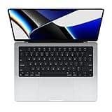 Apple MacBook Pro 2021 mit Apple M1 Pro Chip, 8-Core-CPU, 14-Core-GPU (14 Zoll, 16 GB RAM, 512 GB SSD-Speicher) (QWERTY, Englisch), Silber (Generalüberholt)