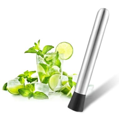 Cocktail Stößel - Cocktail Zubehör Stampfer,Edelstahl Ice Crusher Breaker, stössel für Cocktails,zum Debuggen Köstlicher Cocktails,Getränke und Säfte (20 cm)