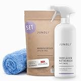 JUNALI® Matt Set, Oberflächen Mattreiniger & Mikrofasertuch, Pflege für matte Oberflächen (1x 500 ml matt + Tuch)