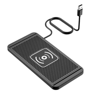 CENPEK 15 W kabelloses Ladegerät, induktive Ladestation fürs Auto, rutschfestes kabelloses Auto-Ladepad für Auto-Ladematte mit 40 W Autoladegerät für S23/S22, Telefon 15/14/13/12 (1 m Kabel)