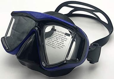 Tauchmaske mit Dioptrien Dioptrin, OWN4B Harzlinsen Schnorchelmaske Taucherbrille Korrektur, Tauchmasken Tauchermaske für Erwachsene und Kinder mit Kurzsichtigkeit Kurzsichtig (Blau, -3.0)