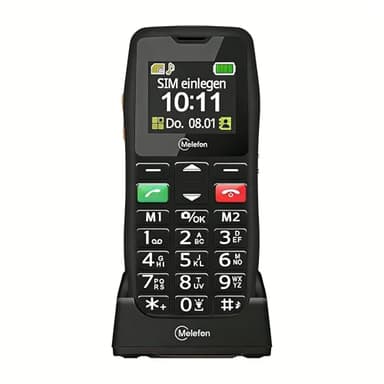 Melefon 4G Seniorenhandy ohne Vertrag mit SOS-Taste,Seitlicher Schieber zum Entsperren,Großtastenhandy mit Kurzwah | 1,77 Zoll Farbdisplay | USB-C mit Ladestation | 1000 mAh Akku Lange Standby-Zeit