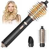 HyAdierTech Warmluftbürste Rotierend Set, 3 In 1 Airstyler Set mit Föhn,Warmluftbürste, Haartrockner Thermal Brush, Leistungsstarke Föhnbürste zum Trocknen, Glätten, Formen (schwarz)