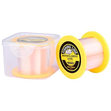 500 m monofile Angelschnur, Nylon, starke Angelschnur für Salzwasser und Süßwasser Spinnrollen, Test 2/4/6/8/10/12/15/20/25/30 Pfund, klar, schwarz, grün, rot (transparent, 0,9 kg)