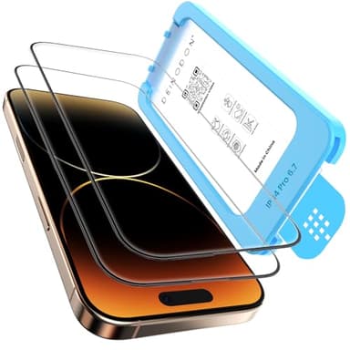 DEINODON für Panzerglas für iPhone 14 Pro Max, [Auto-Installation] 100% Blasenfrei, [Full Screen Schutzfolie] 9H+ Top Bruchsicher Schutzglas Kratzfest Hüllenfreundlich Anti-Fingerabdruck, 2 Stück