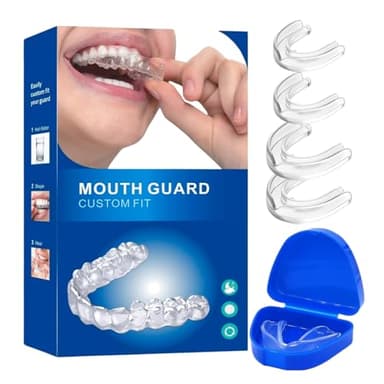 Knirscherschiene für Nacht, Zahnschiene Mundschutz Set, Aufbissschiene für Nacht, Benutzt für Reduziert Zahnschiene Knirschen, Effektiv Schnarchstopper, Keine Pressung auf Zähne und Zahnfleischen