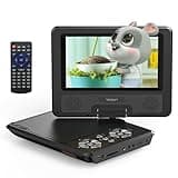 YOTON 9,5" Tragbarer DVD-Player für Kinder im Auto mit 7,5" HD-Schwenkbildschirm, Stereo-Lautsprechern, 6 Stunden Akkulaufzeit, Sync-TV/USB/SD-Karte-Unterstützung [Kein Blu-ray Support]