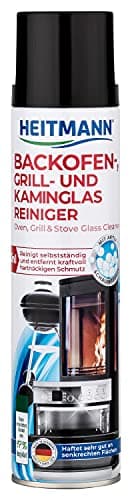 HEITMANN Backofen-, Grill- und Kaminglas Reiniger | Kraftvolle Reinigung für hartnäckige Verschmutzungen | Effektiv gegen Fett, Eingebranntes & Ruß | Anwendbar im kalten & warmen Backofen | 400 ml