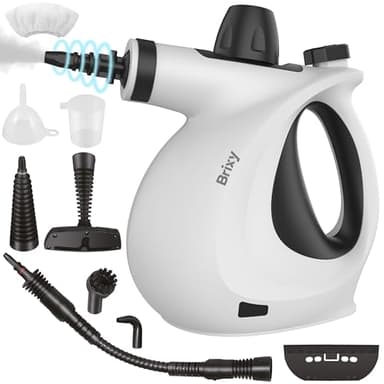 Brixy Dampfreiniger - Handdampfreiniger - Fleckenreiniger - Boden, Badezimmer, Küche - Teppichreiniger - 1050w