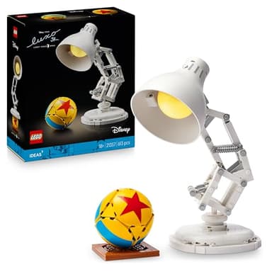 LEGO Ideas | Disney Pixar Set - Spielset mit Schreibtischlampe zum Bauen - Spielzeug für Erwachsene - Geschenk für Männer und Frauen- Kreatives Baumodell als Schreibtisch Dekoration 21357