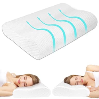 Ainiv Schlafkissen Memory Foam, Memory Schaum Kopfkissen Orthopädisches Nackenstützkissen, Comfy Kissen, Ergonomisches Kopfkissen Gegen, Orthopädisches Seitenschläfer Nackenstützkissen