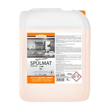 Lorito frisch & sauber Spülmat Spülmaschine, 10 Liter, Geschirrspülreiniger für gewerbliche Geschirrspülmaschinen, schnelltrocknend, pflegend, 10 Liter Kanister