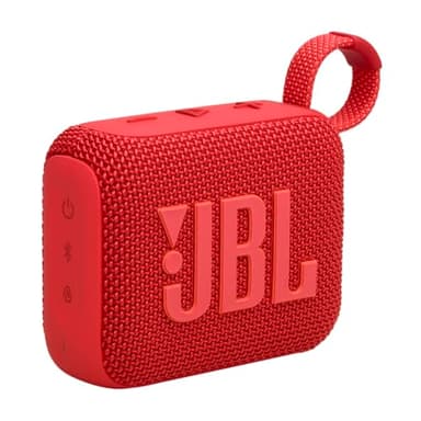 JBL Go 4 - Rot – Tragbare Bluetooth-Lautsprecher-Box mit JBL Pro Sound, tiefem Bass und Playtime-Boost-Funktion – Wasserfest und staubfest – 7 h Laufzeit