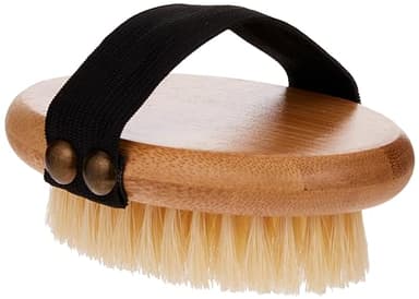 Mikki 6280001 Bambus-Handbürste mit Borsten für glattes und kurzes Fell, sanfte Pflegebürste, Für Hunde und Katzen, Hergestellt aus nachhaltigem Bambus, 78 g, braun