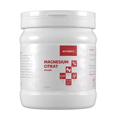 Magnesium Citrat Pulver | 500g | vegan, ohne Füll- und Zusatzstoffe | Magnesiumcitrat | Trimagnesiumdicitrat | Für 6 Monate